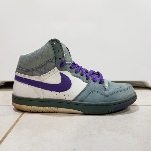 Nike Court Force High Top Purple Gray Men's Size 8 - Picture 8 of 11